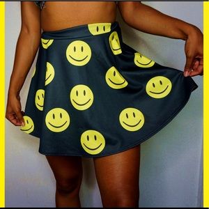 All SMILES flair skirt